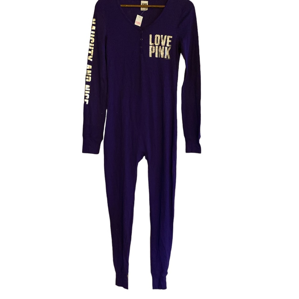 BNWT Victoria’s Secret LOVE PINK sleepwear VS naughty onesie pajamas size small